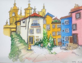 평생 취미 그림그리기~열공 중인 남자수강생 작품 입니다~수,목요일에 수업 중입니다~